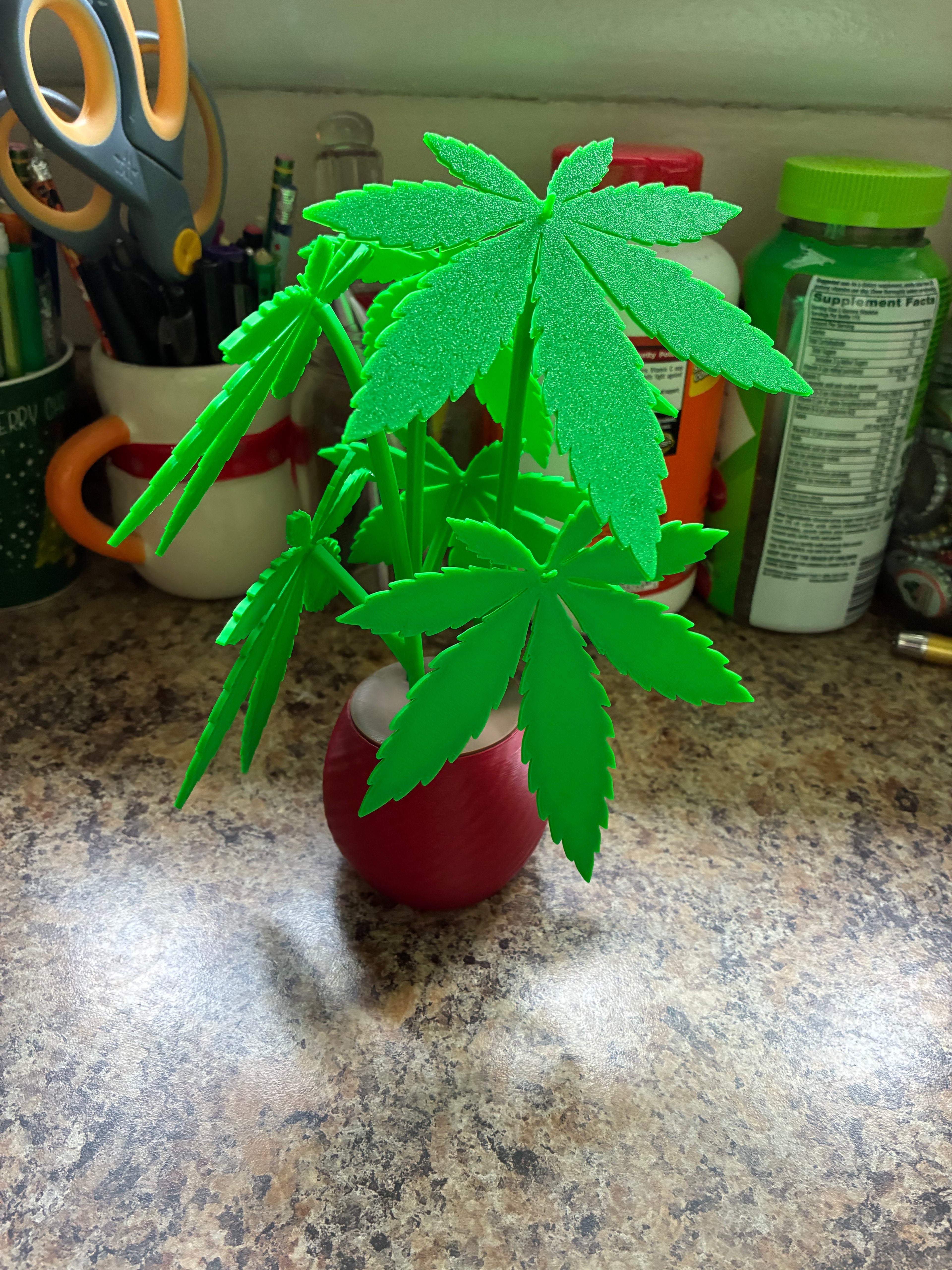 Weed Plant Leaf Coasters