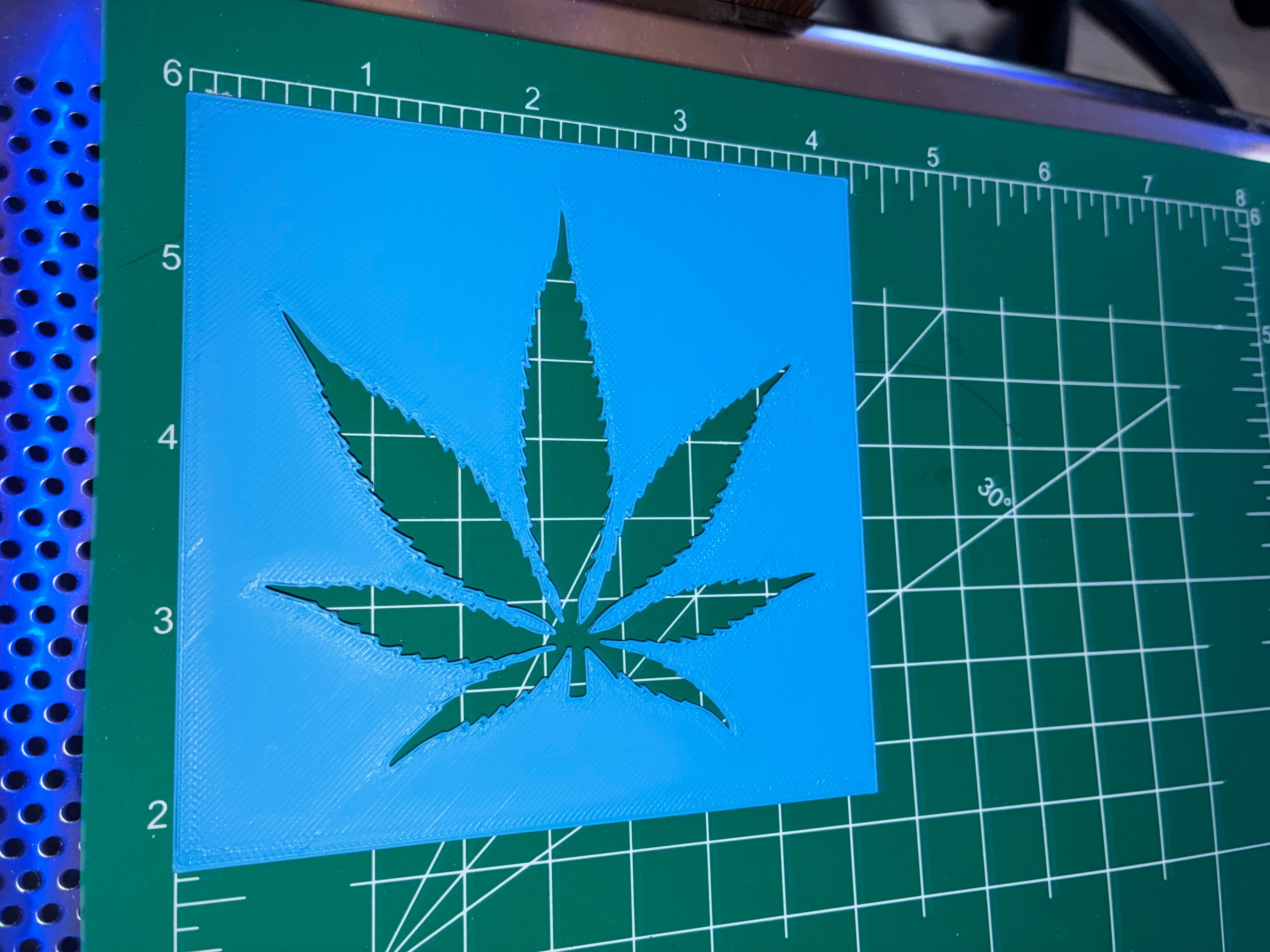 Weed Leaf Stencil