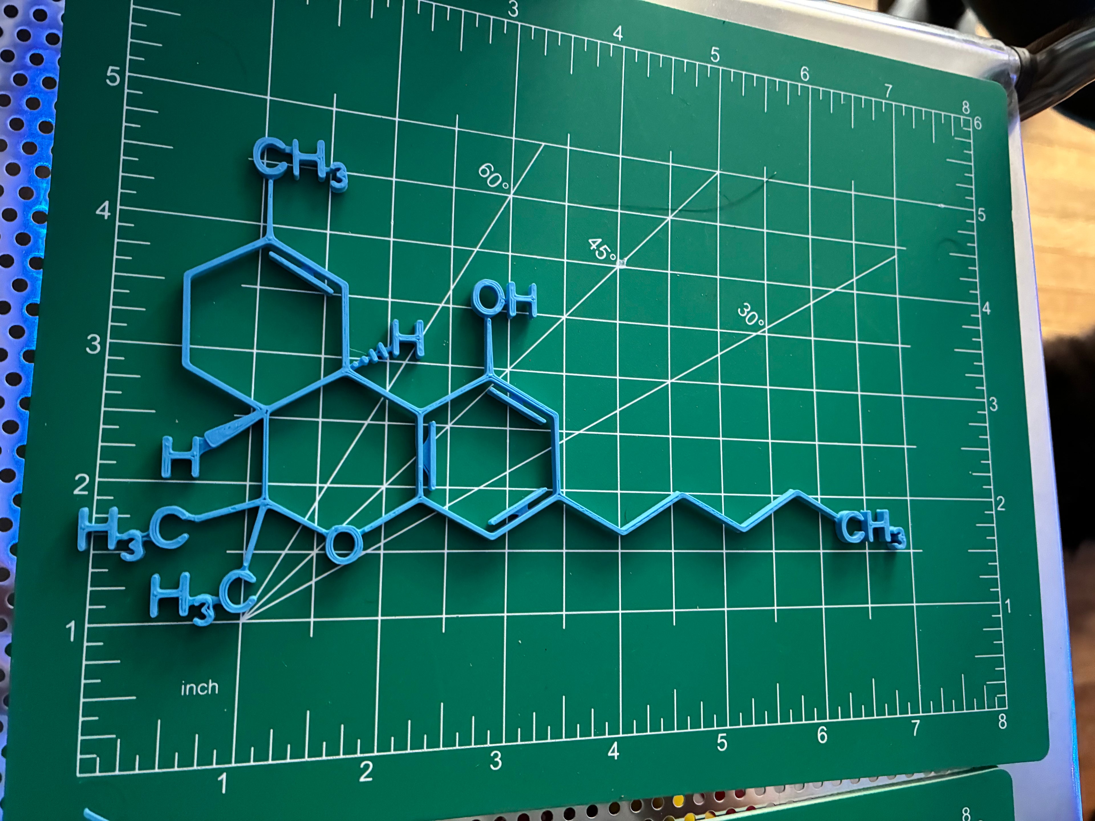 THC Molecule Wall Art