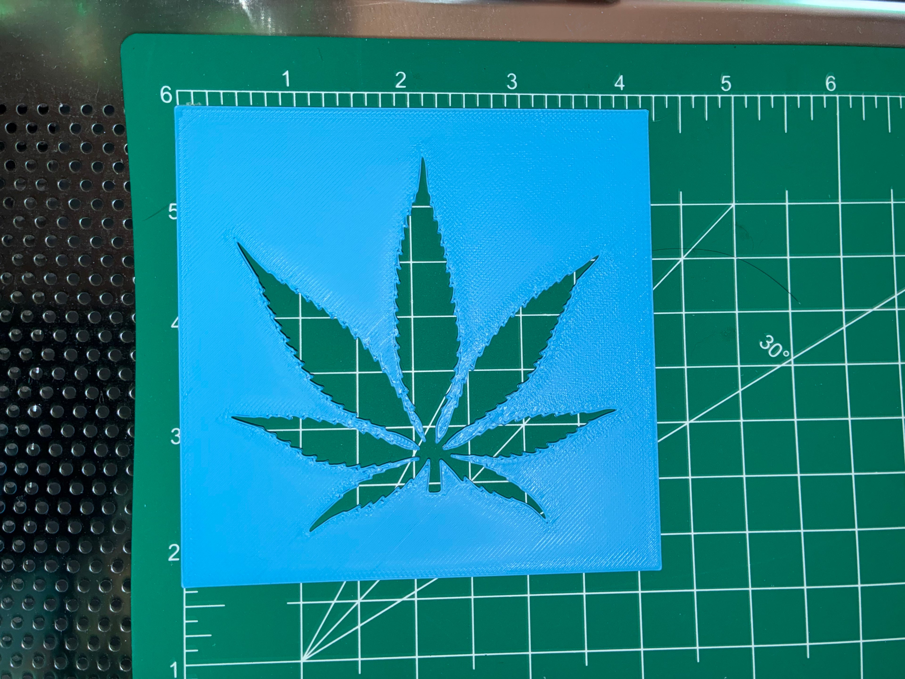 Weed Leaf Stencil