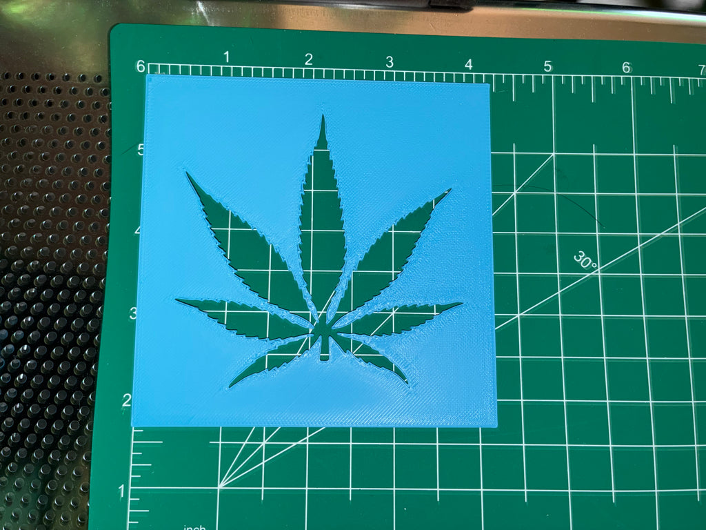 Weed Leaf Stencil