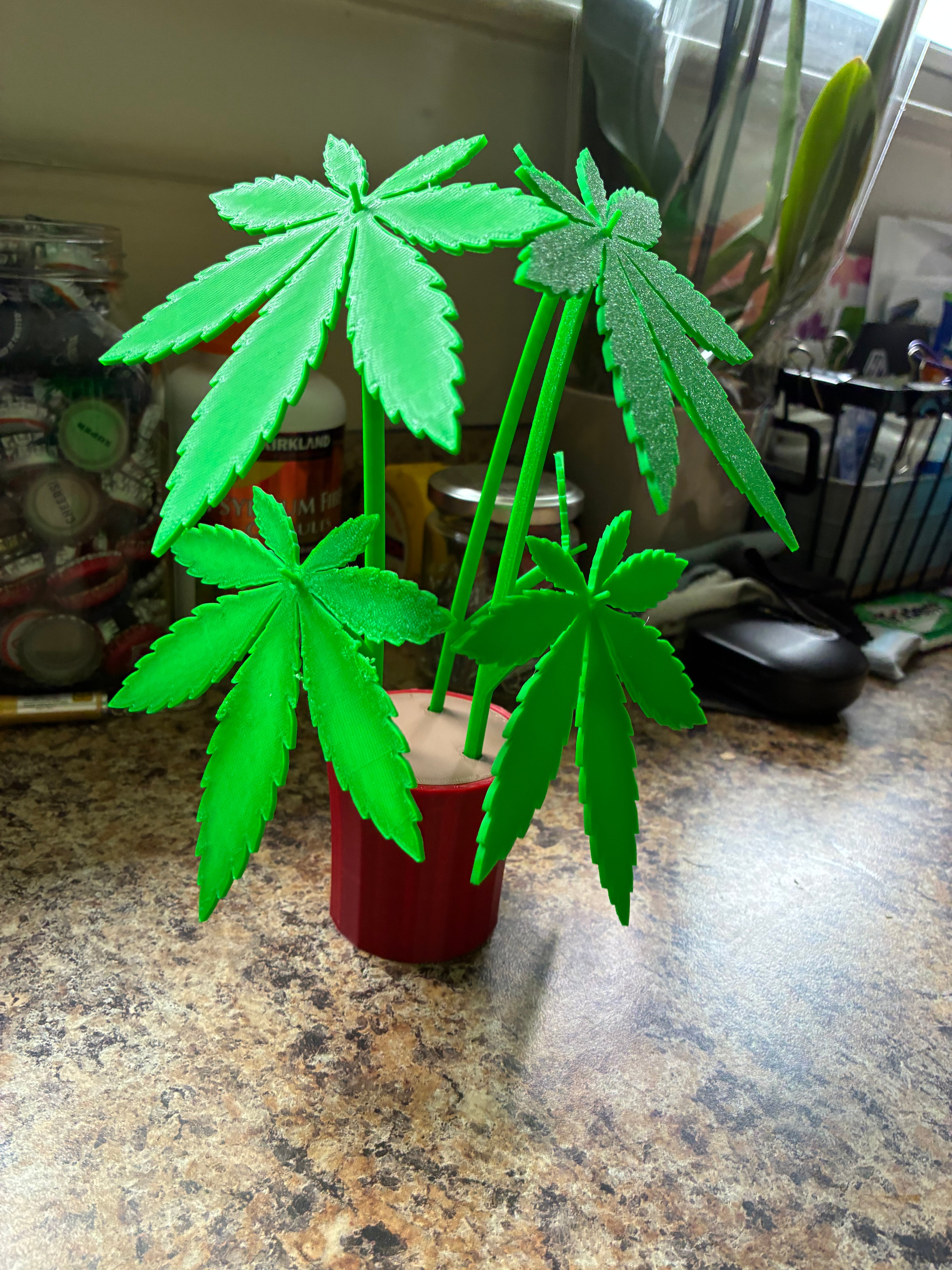 Weed Plant Leaf Coasters