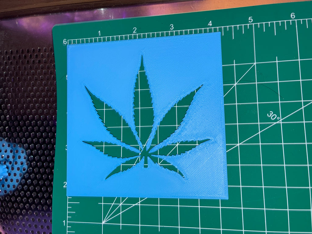 Weed Leaf Stencil