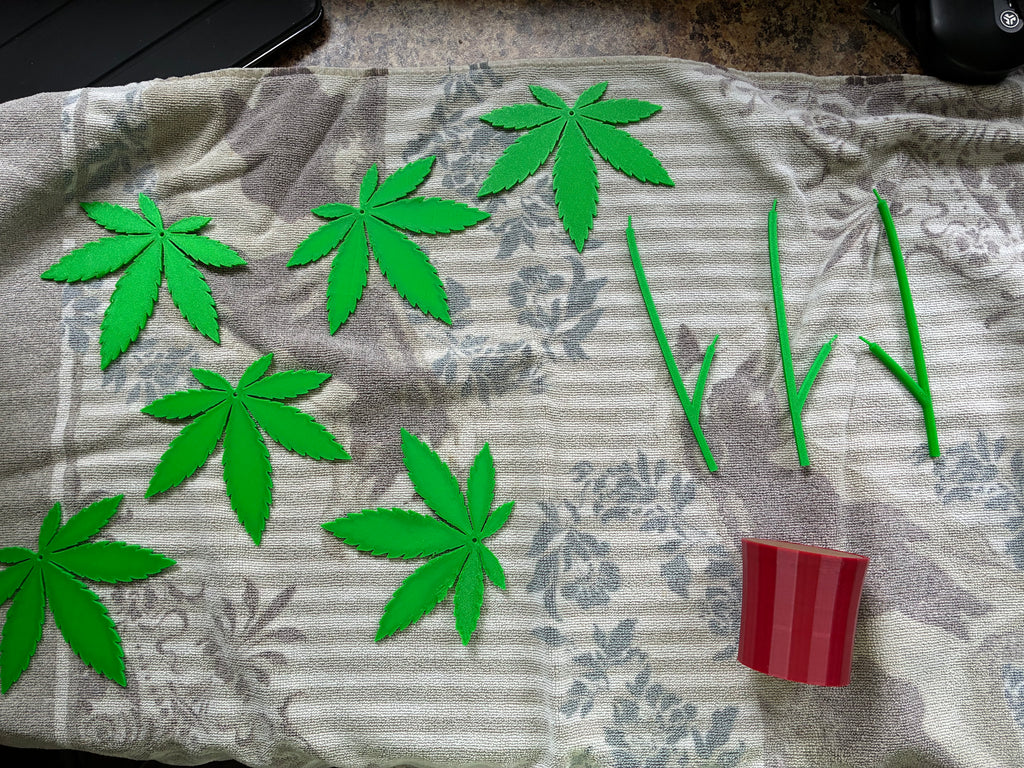 Weed Plant Leaf Coasters