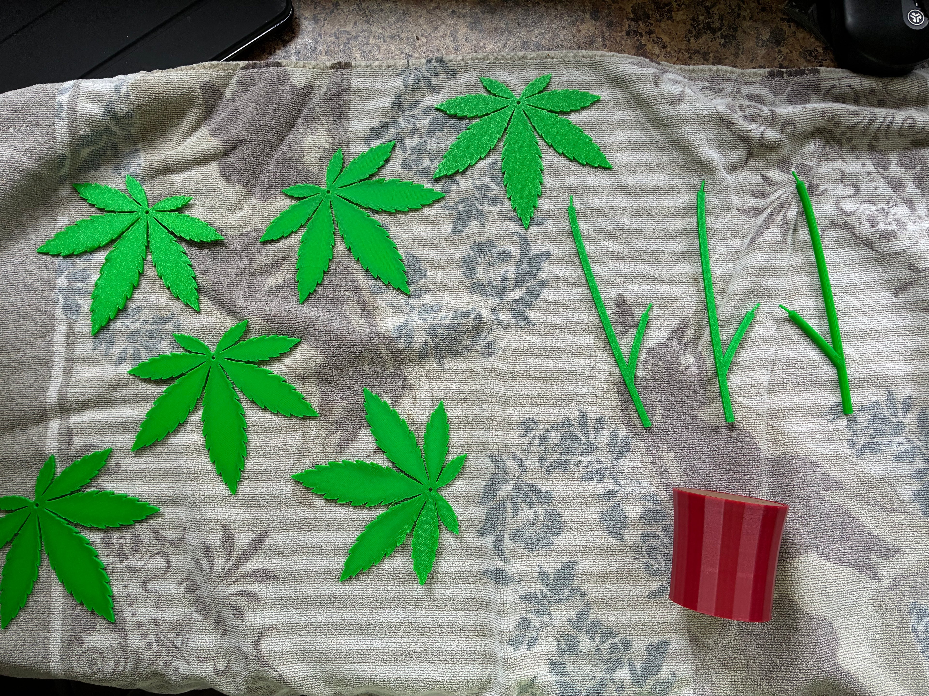 Weed Plant Leaf Coasters