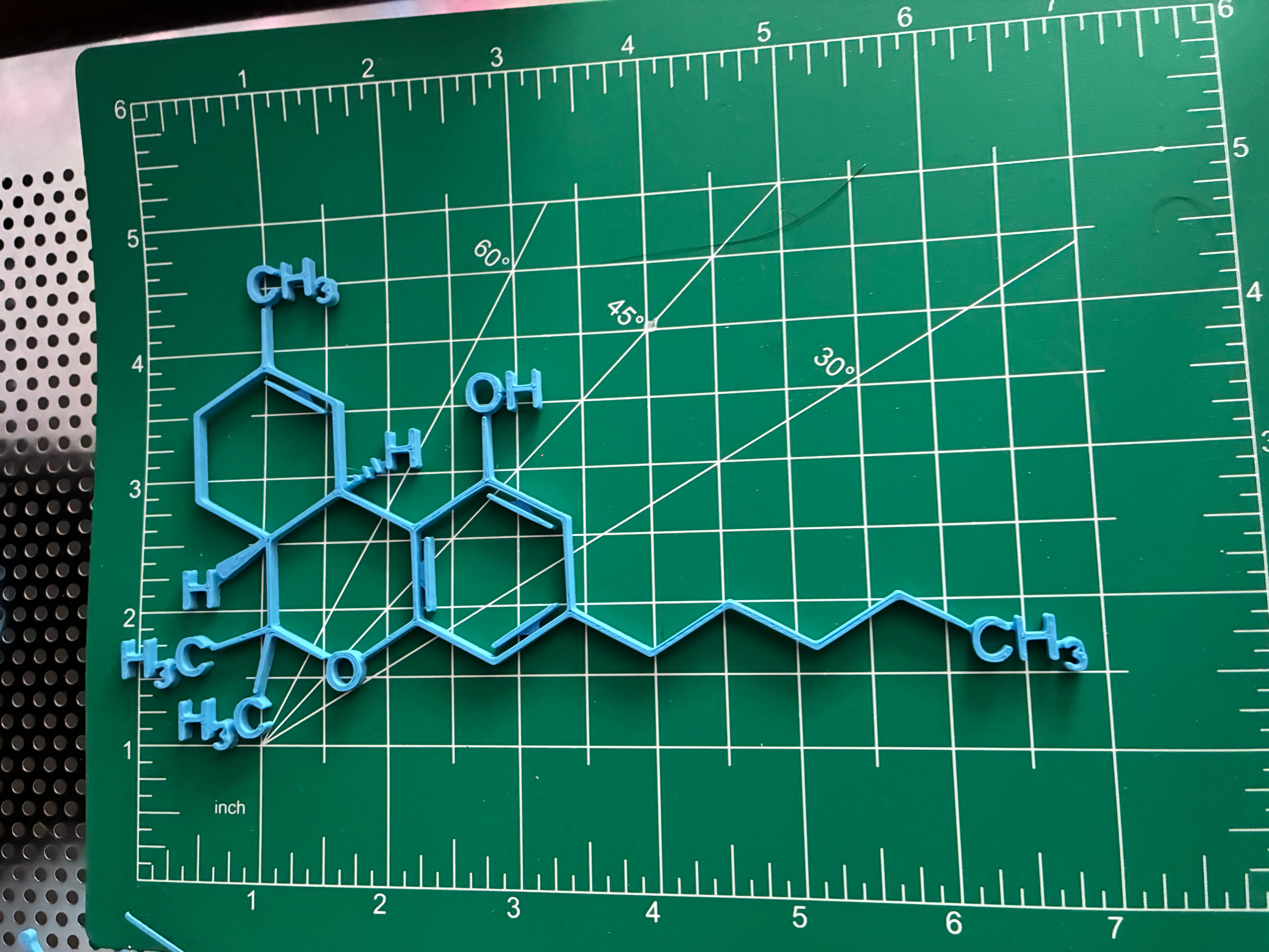 THC Molecule Wall Art