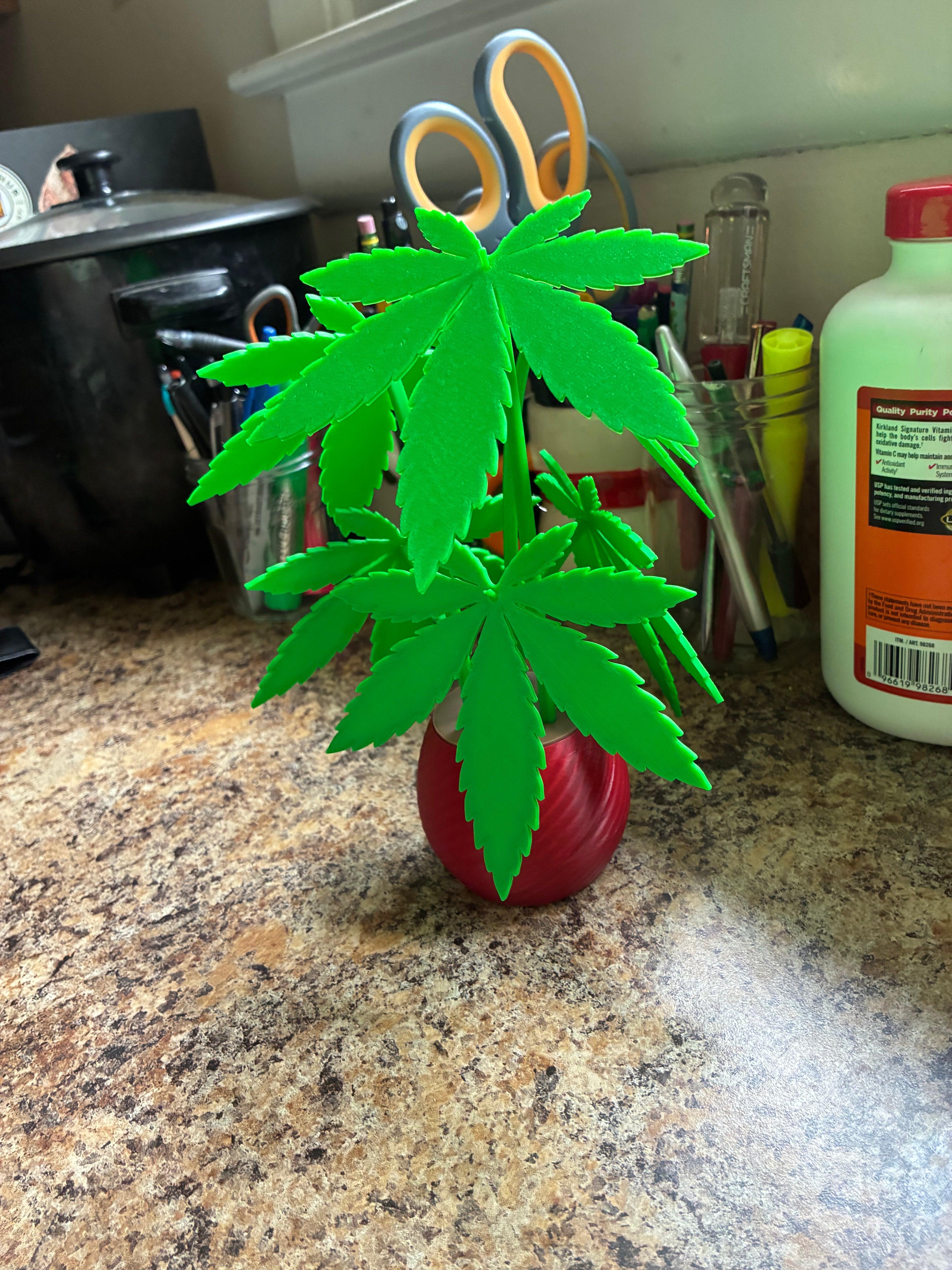 Weed Plant Leaf Coasters
