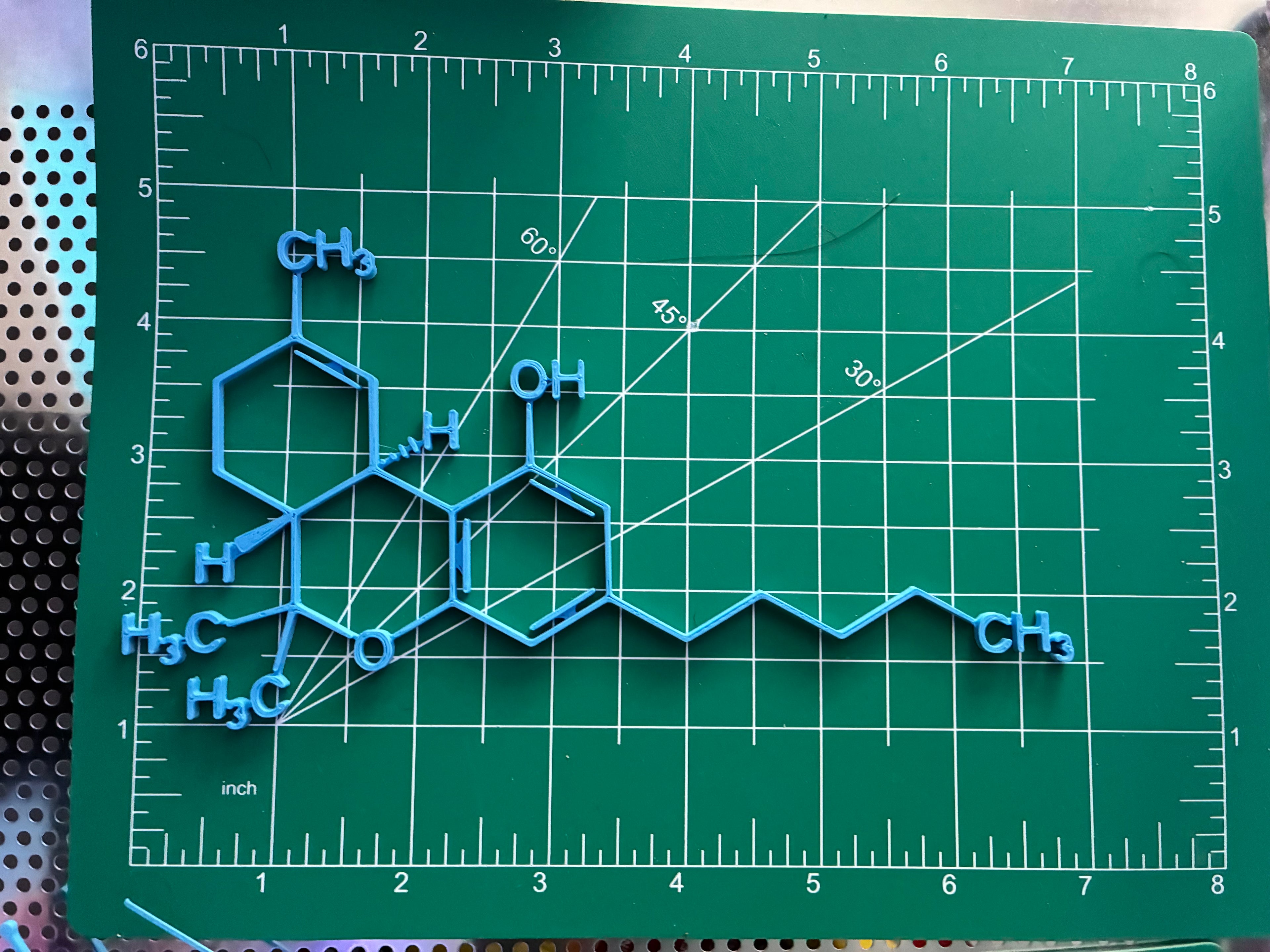 THC Molecule Wall Art